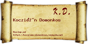 Koczián Domonkos névjegykártya